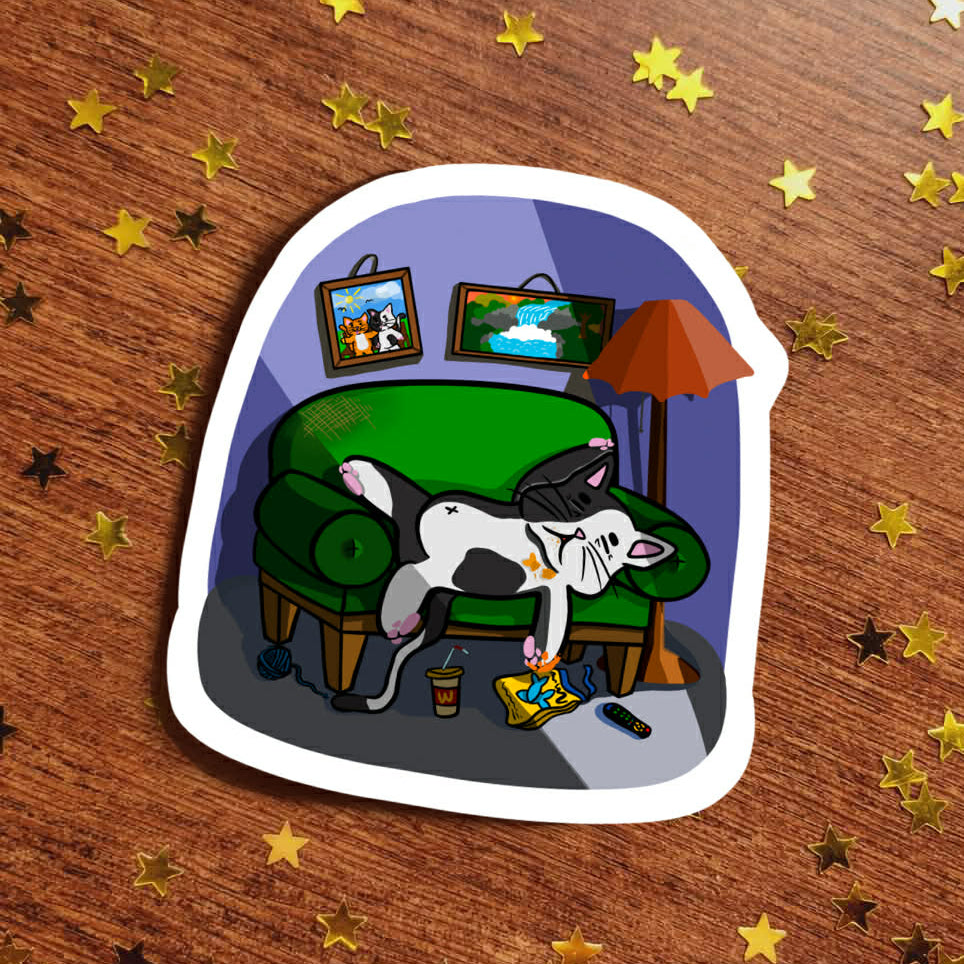 Cats Late Night sticker