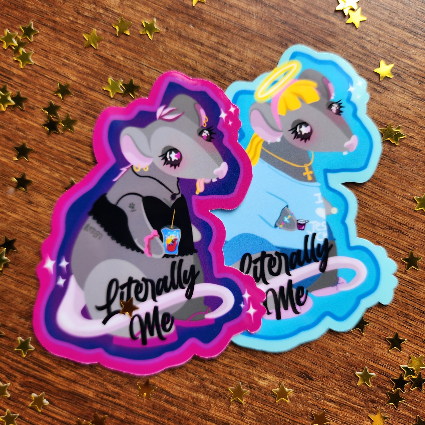 Literally me Rat sticker(Donation)