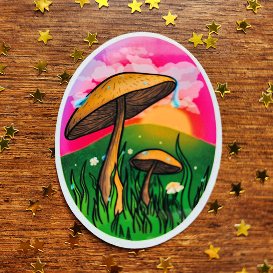 Mushroom Morning sticker