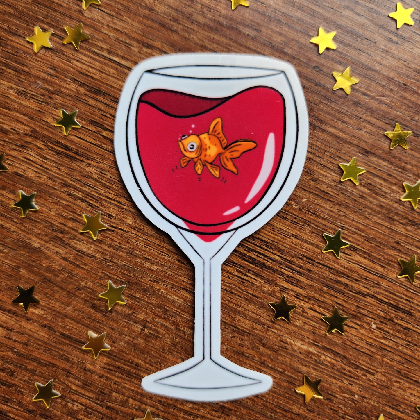 Goldfish Wine sticker