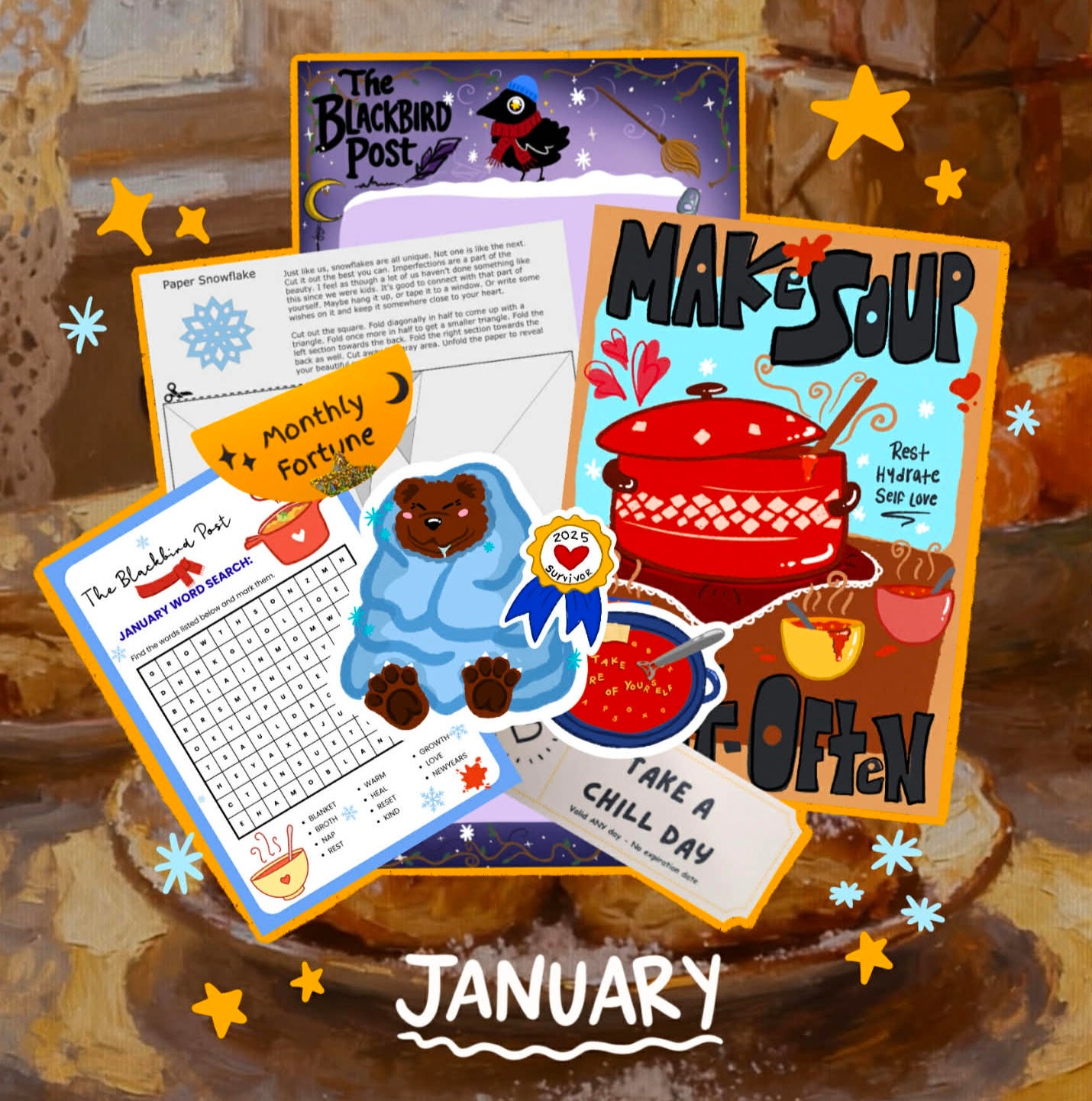 Monthly Mail subscription - The Blackbird post